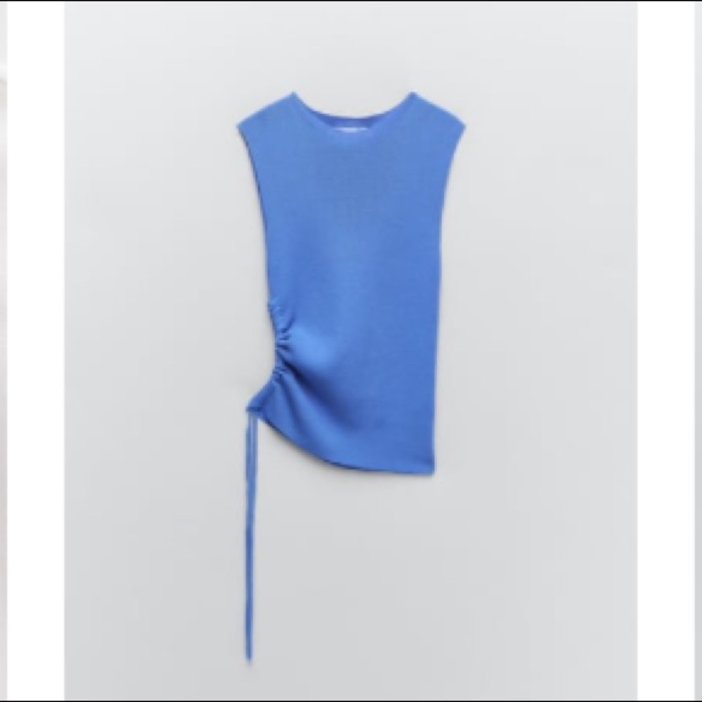 Blue Knit Tank